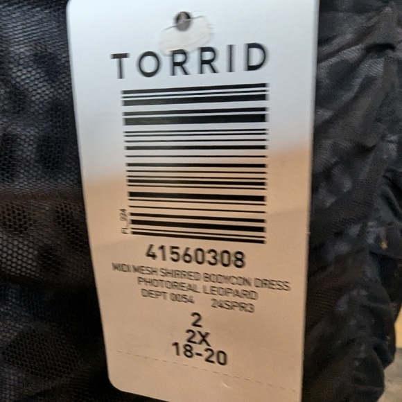 Midi Mesh Shirred Bodycon Dress Size 2x, new with tags - Picture 11 of 13